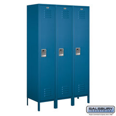 Salsbury 18" Wide Single Tier Standard 6 ft x 18" Deep Metal Locker 18-51368 Salsbury Blue Unassembled - USASafeAndVault