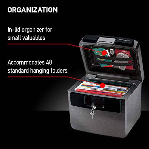 SentrySafe HD4100 Fireproof Safe and Waterproof Safe with Key Lock 0.65 Cubic Feet , black SentrySafe   - USASafeAndVault
