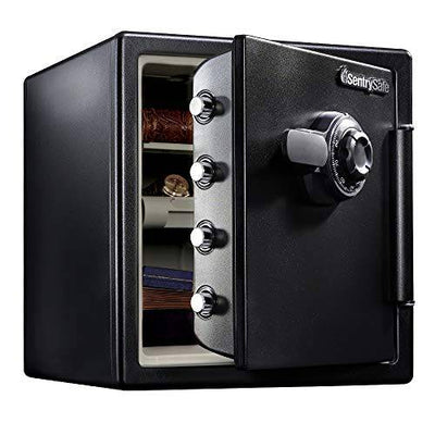 SentrySafe SFW123CU Fireproof Waterproof Safe with Dial Combination, 1.23 Cubic Feet, Black SentrySafe   - USASafeAndVault