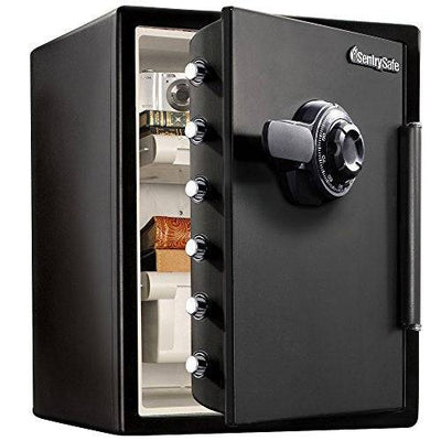 SentrySafe SFW205CWB Fireproof Waterproof Safe with Dial Combination, 2.05 Cubic Feet, Black SentrySafe   - USASafeAndVault