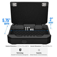 VAULTEK VS20 Bluetooth 2.0 Smart Handgun Safe with Auto-Open Lid and Rechargeable Battery (Covert Black) VAULTEK   - USASafeAndVault