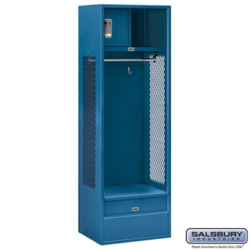 Salsbury 24" Wide Open Access 6 ft High 18" Deep Metal Locker 70018 Salsbury Blue Unassembled - USASafeAndVault