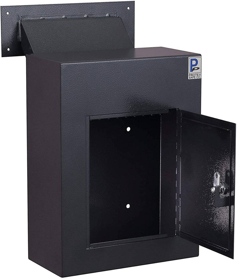 Protex Safe WDC-160E II Protex Wall Drop Box with Adjustable Chute with Electronic Keypad in BLACK Protex Safe   - USASafeAndVault