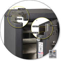 AMSEC 120-Min Fire and Burglary Protection Gun Safe BFII6024 AMSEC   - USASafeAndVault