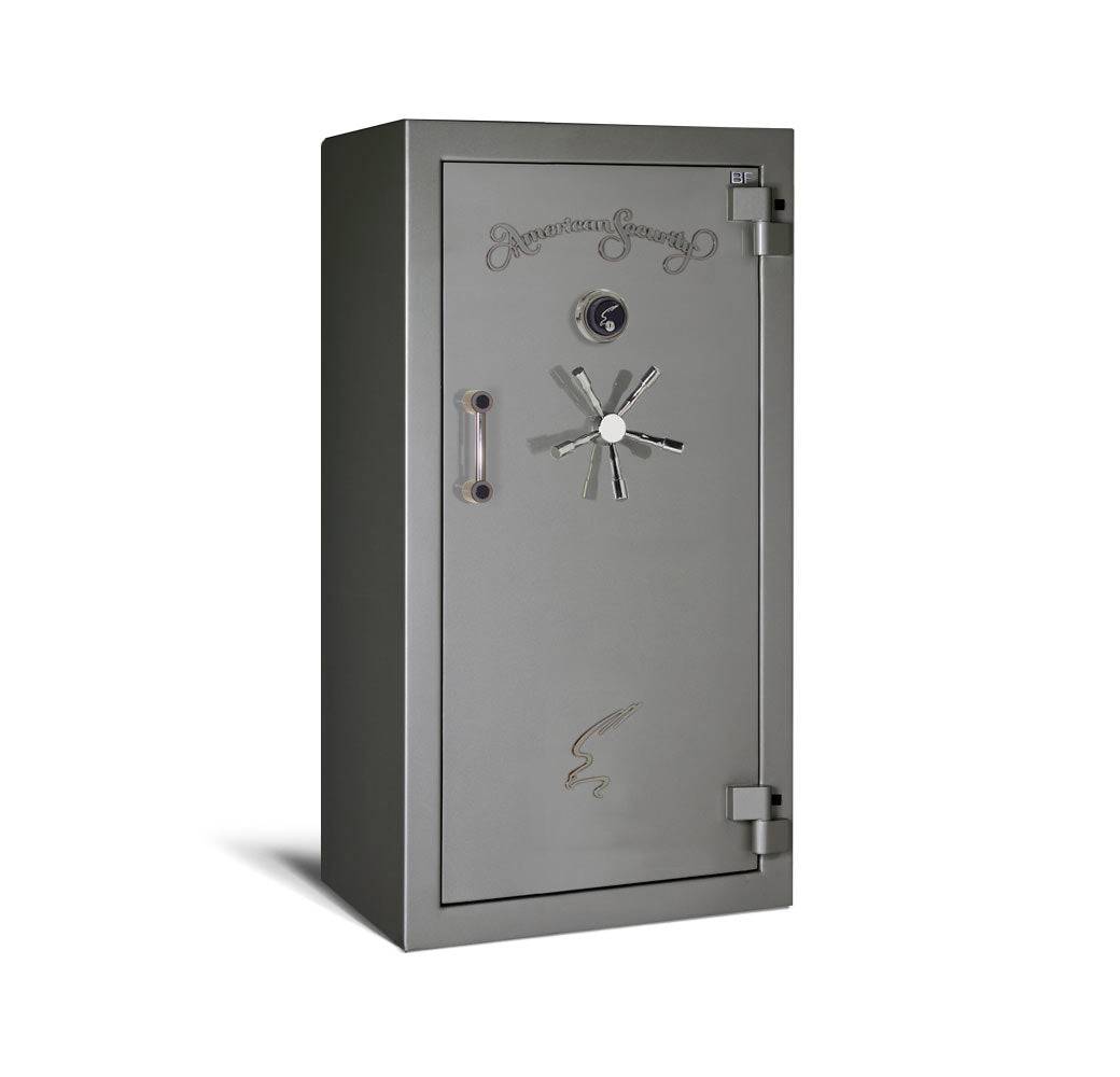 AMSEC BFX6032 AMSEC Mechanical Lock with Key-Locking Spy-Proof Dial Black Nickel 5-Spoke Handle - USASafeAndVault