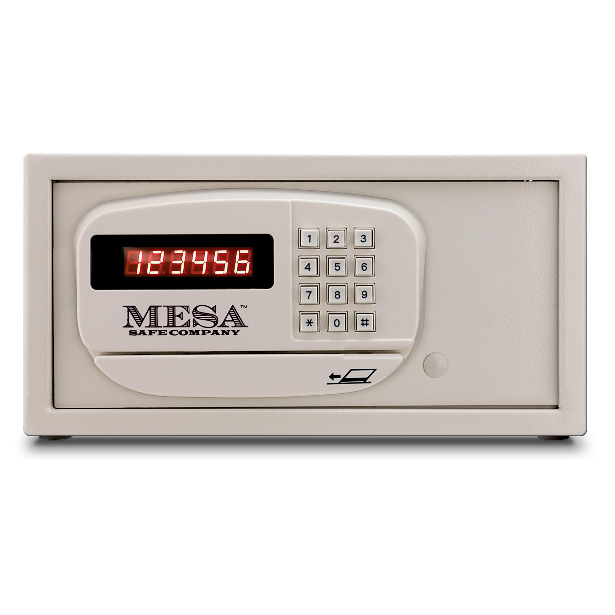 MESA Hotel Safe w/ Card Swipe MH101 Mesa Safe Cream White Keyed Alike - USASafeAndVault