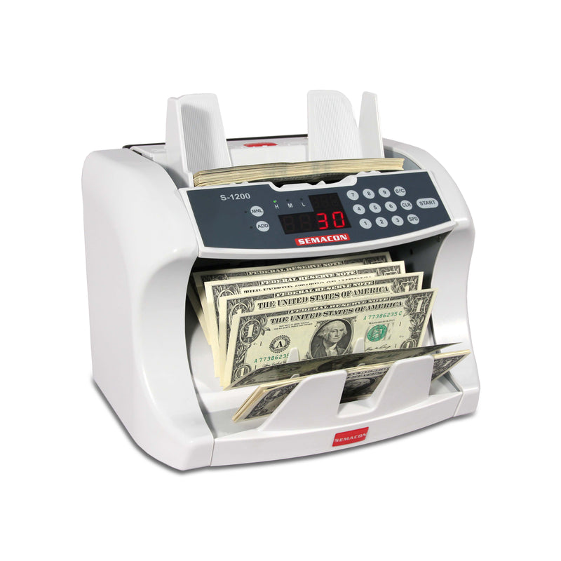Semacon Table Top Bank Grade Currency Counter S-1200 Series Semacon S-1200  - USASafeAndVault