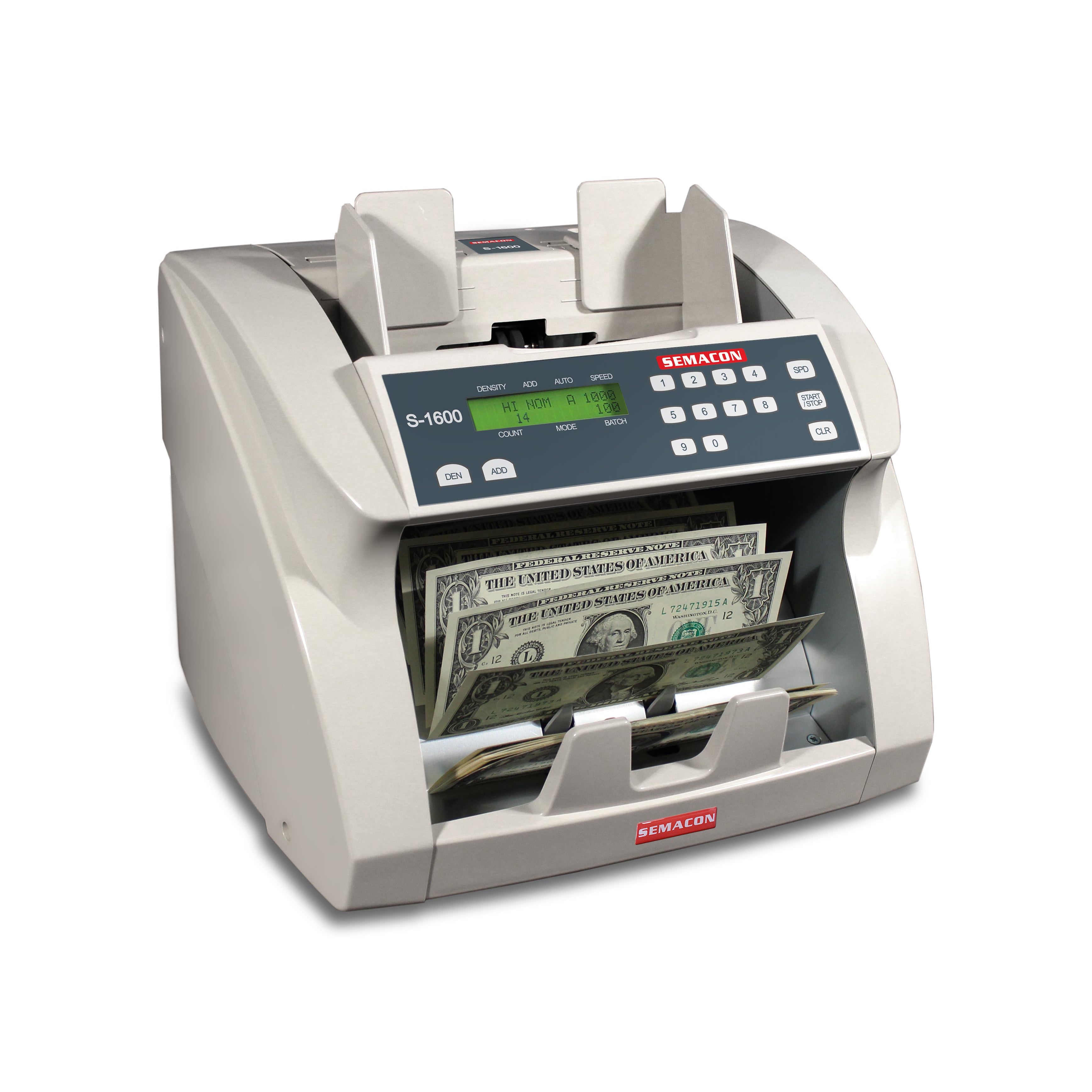 Semacon Premium Bank Grade Currency Counter S-1600 Series Semacon S-1600  - USASafeAndVault