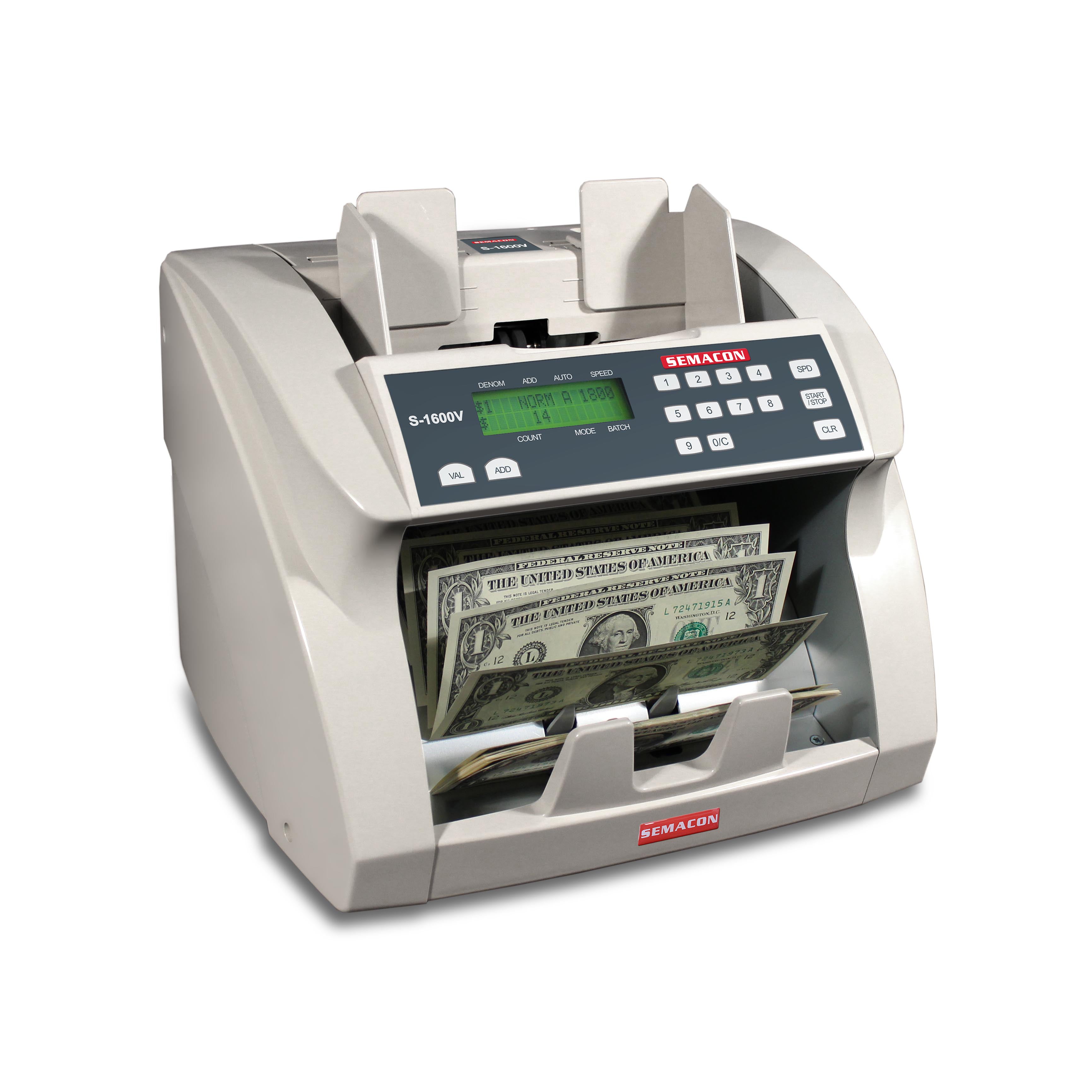 Semacon Premium Bank Grade Currency Counter with Value Mode S-1600V Series Semacon S-1600V  - USASafeAndVault