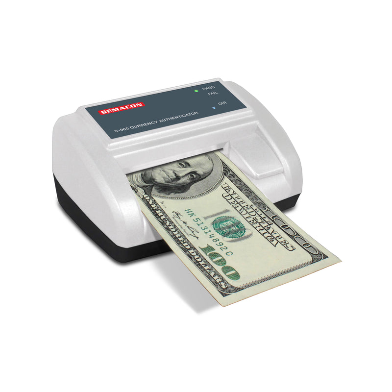 Semacon Compact Cordless Counterfeit Currency Detector S-960 Semacon   - USASafeAndVault