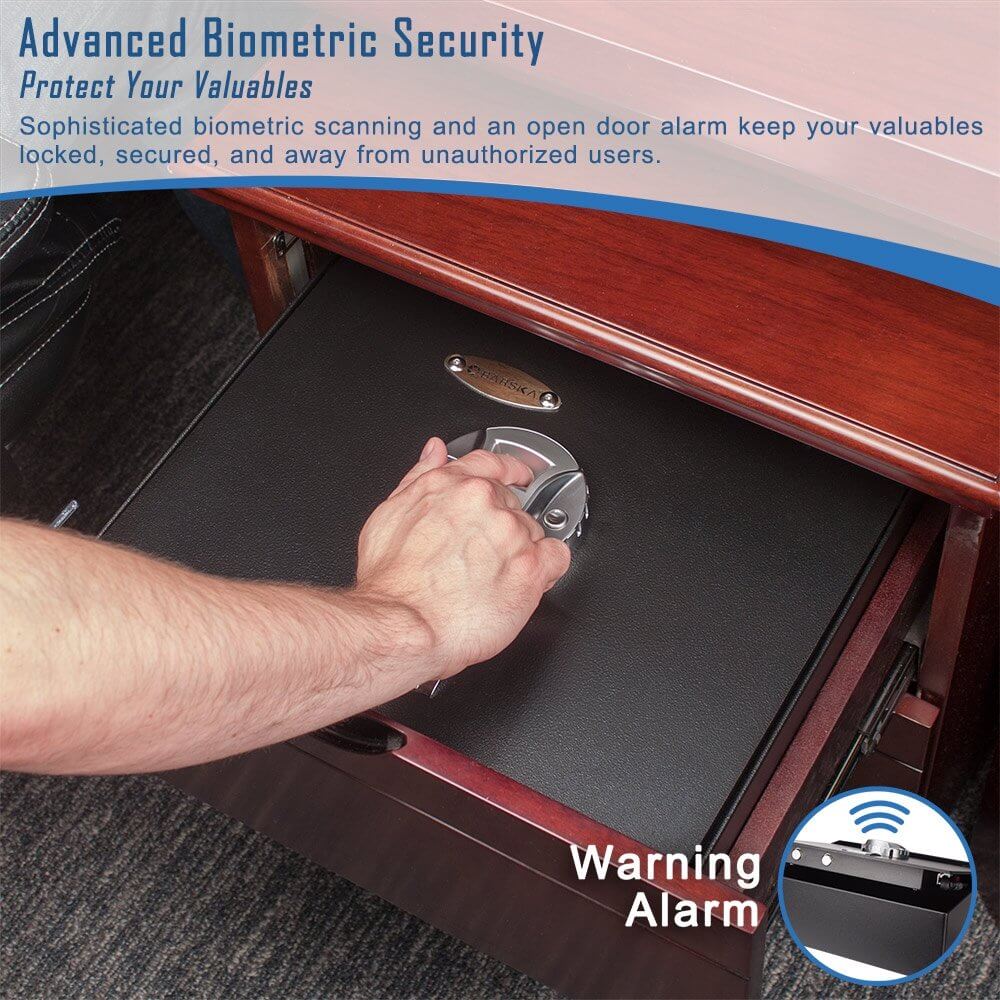 Barska Top Opening Drawer Safe with Fingerprint Lock AX11556 Barska   - USASafeAndVault