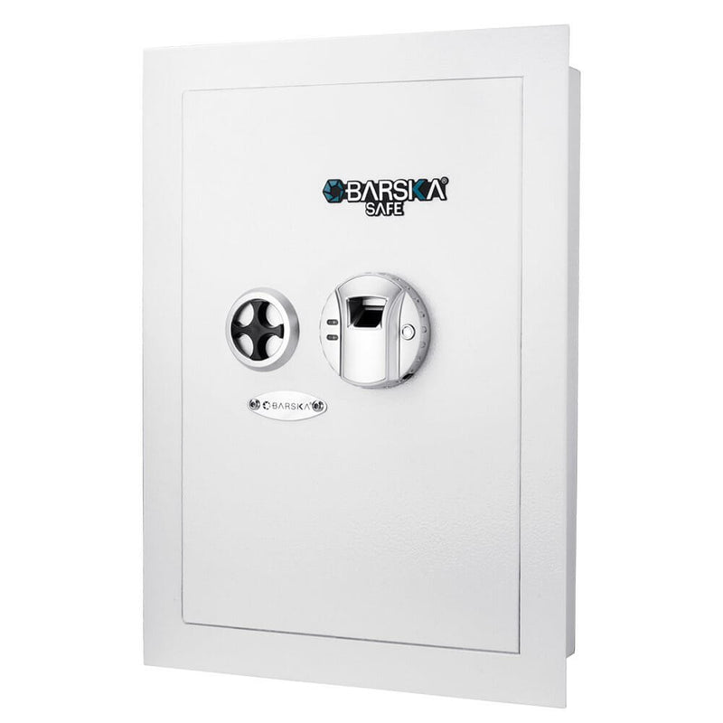 Barska White Biometric Wall Safe AX13030 Barska AX13030  - USASafeAndVault