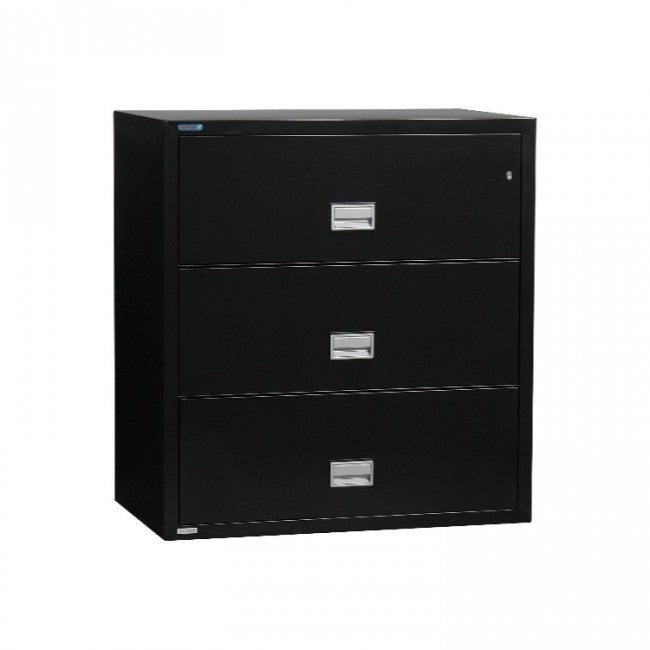 Phoenix Lateral 38 Inch 3-Drawer Fireproof File Cabinet LAT3W38B Phoenix Safe   - USASafeAndVault